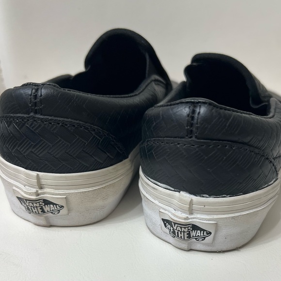 (Size 5.5) Black Italian Weave Slip-Ons, by VANS - Picture 4 of 6